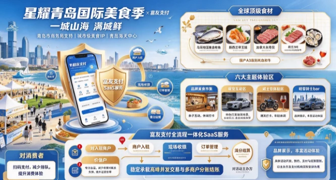 一城山海满城鲜：富友如何解决户外美食市集收银怎么不排队？